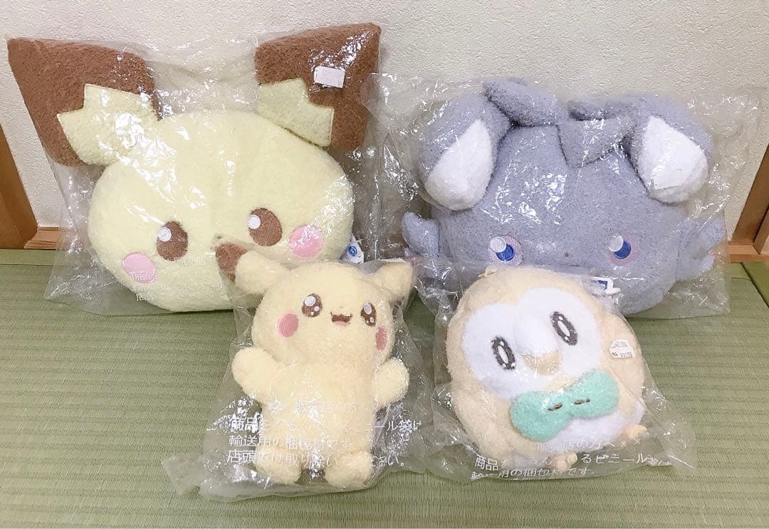 ポケモン ポケピース ぬいぐるみポシェット フェイスクッション 4点セット
