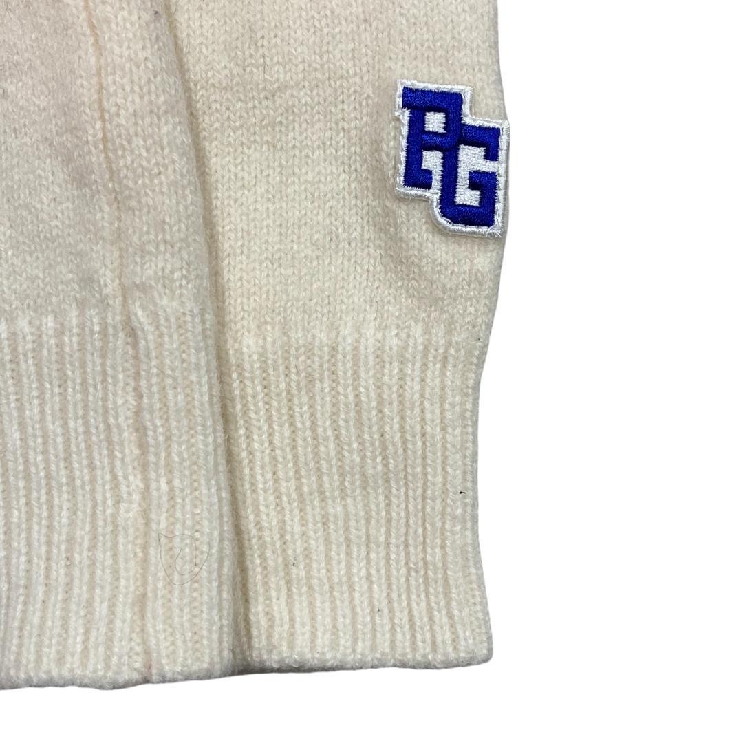 パーリーゲイツ×ピーナッツ クルーネック ニット セーター 0 ベージュ ゴルフ