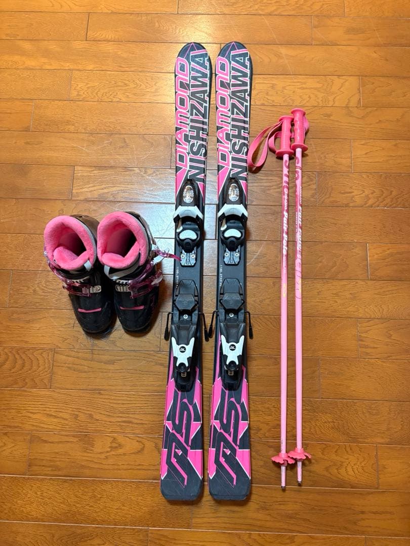 Nishizawa ピンク スキー板 セット