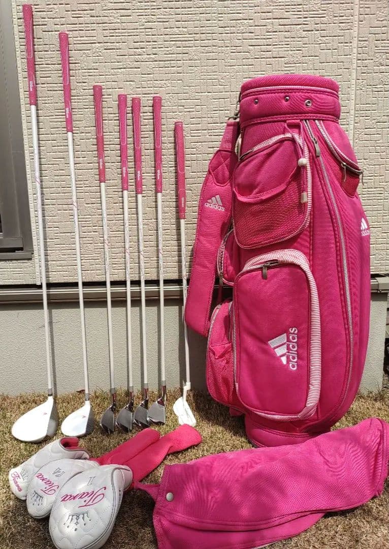 wilson tiara レディースゴルフクラブセット　アディダスキャディバッグ