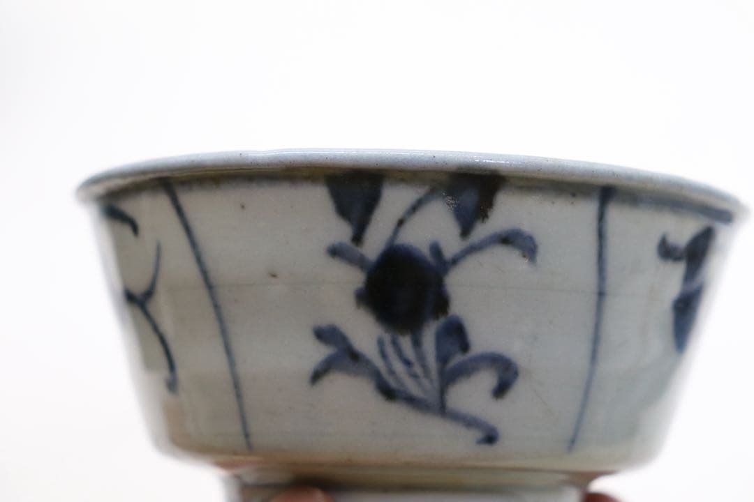 中国　清時代　染付　お碗大&小4点まとめ　送料込み250816