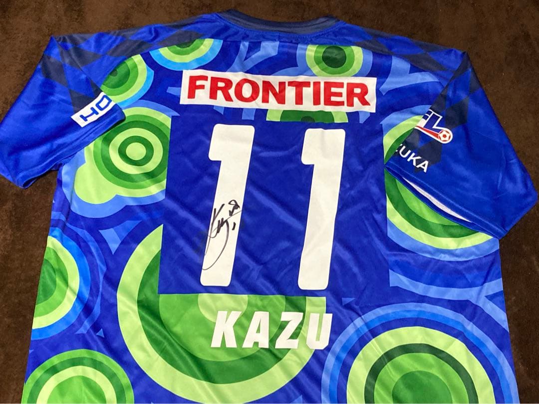 サイン入り 鈴鹿ポイントゲッターズ 三浦知良 カズ Kazu ユニフォーム2XO