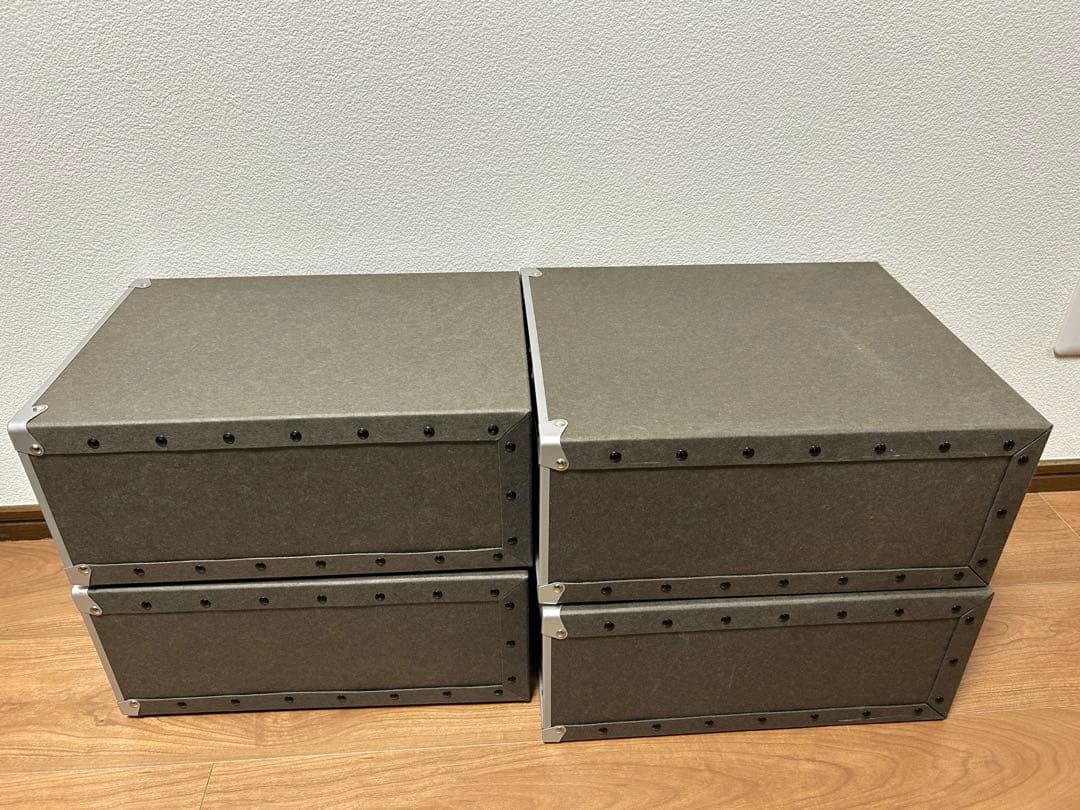 無印良品 硬質パルプボックス ボックス4個セット　廃盤　グレー