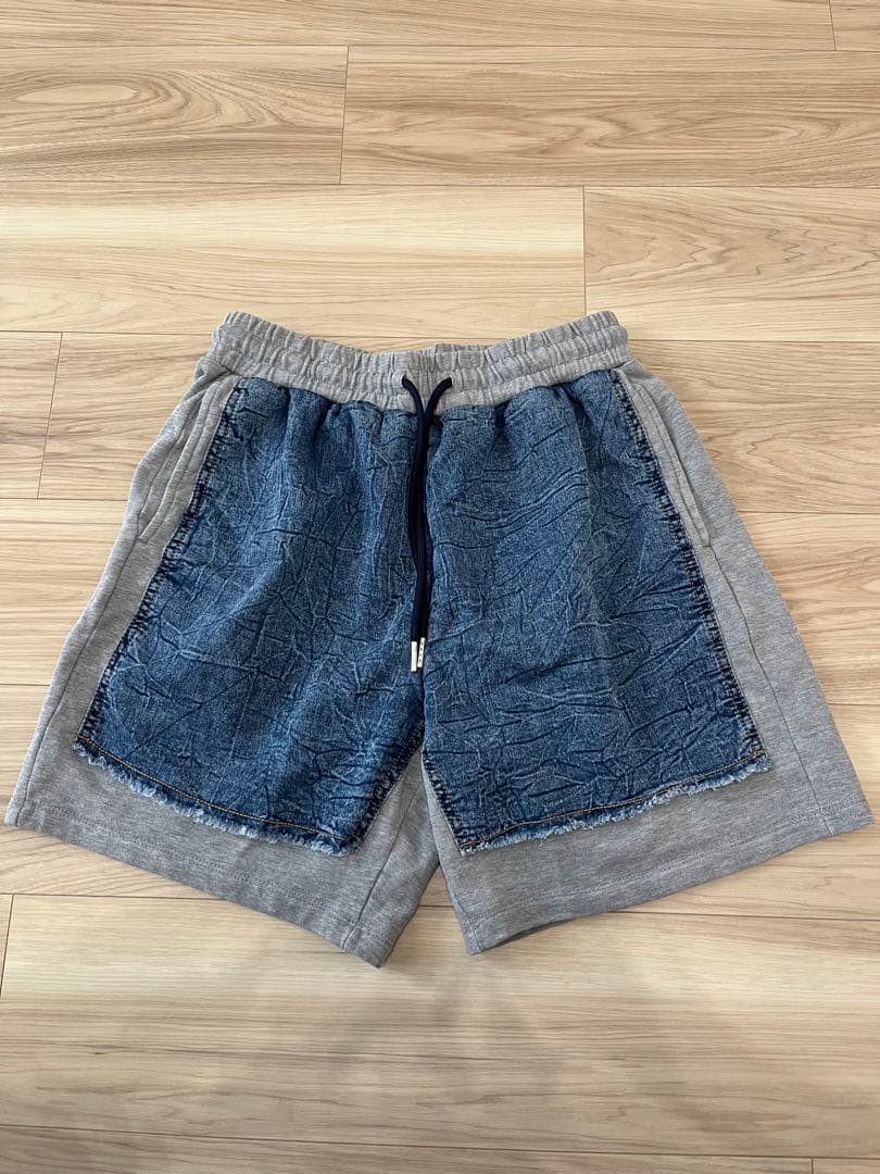 ZUMBA ハーフパンツ　デニム　グレー　Ｓ