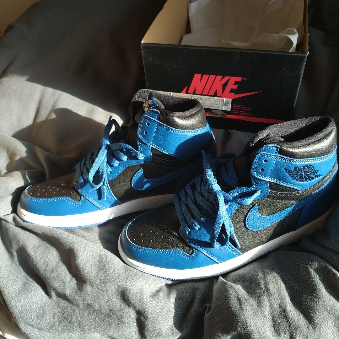 NIKE Air Jordan 1 青/黒 ハイカットダーク．ブルー浜田雅功着用