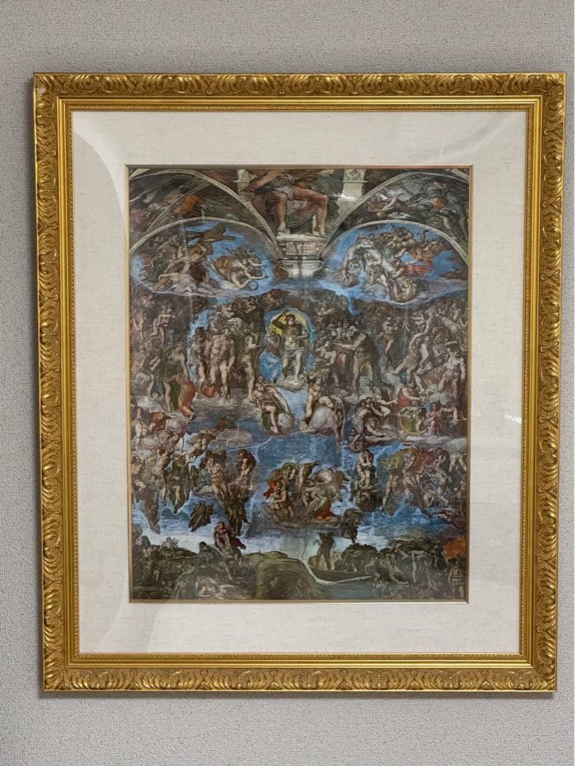 最後の審判　ミケランジェロ　ポスター　絵画　額縁　アート