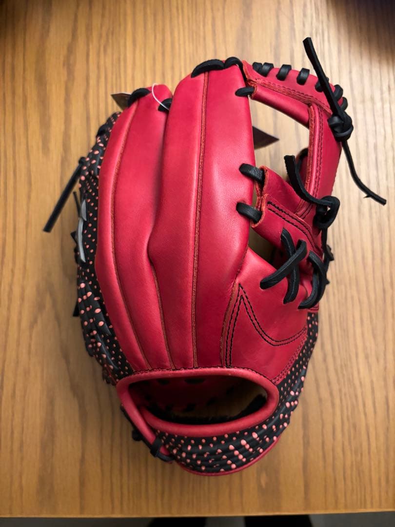 ミズノ TECH FIRE 軟式グローブ オールラウンド用 レッド×ブラック