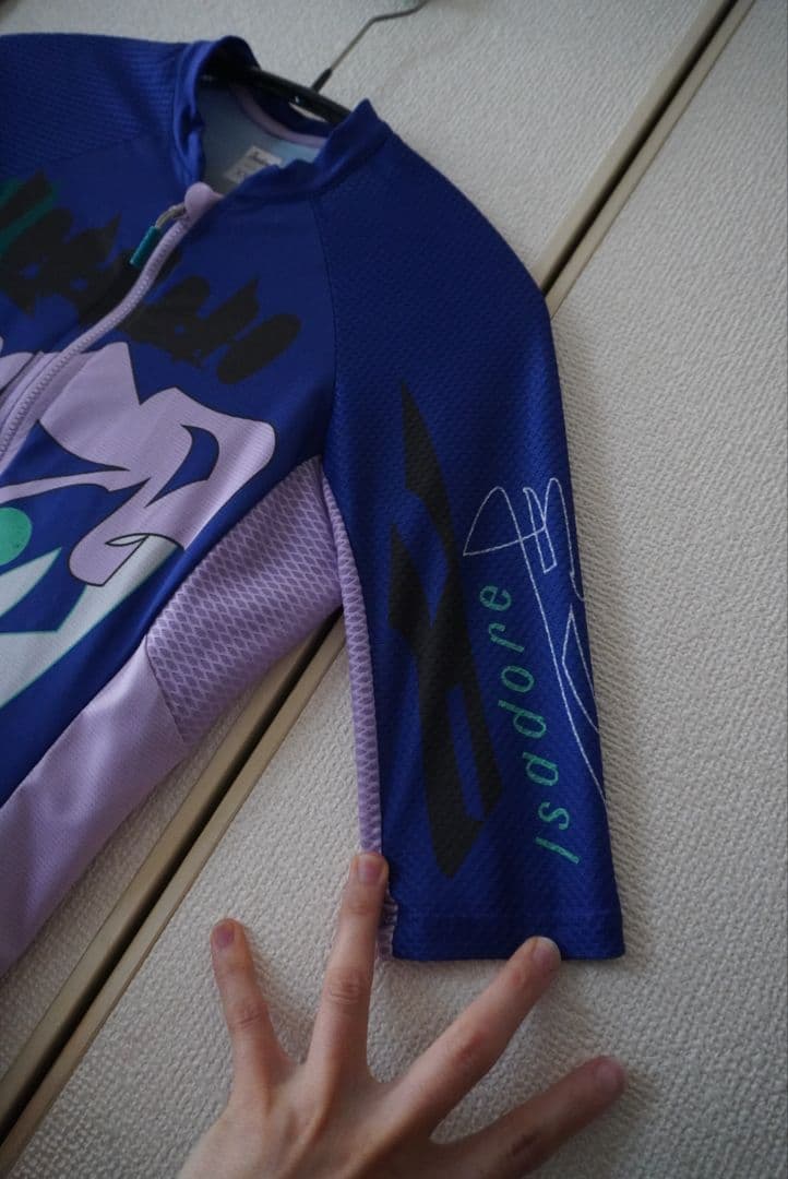 Isadore サイクルジャージ 半袖 青/紫