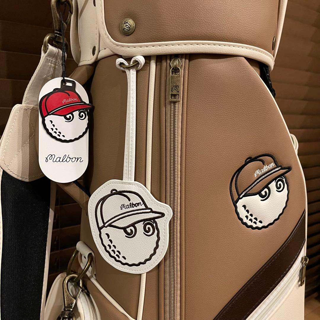 25新作 MALBON マルボンゴルフ キャスター付き キャディバッグ ブラウン