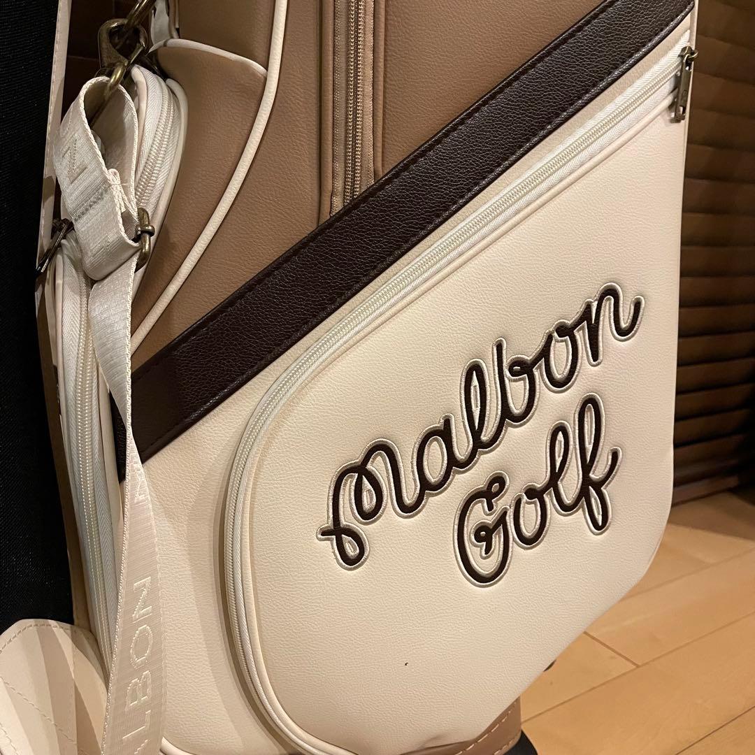 25新作 MALBON マルボンゴルフ キャスター付き キャディバッグ ブラウン