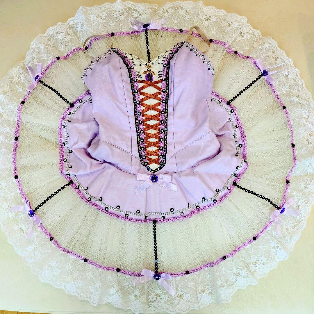 【アルレギナーダ、サタネラ】 チャコット・バレエ衣裳 袖飾り付き 美品 ４号