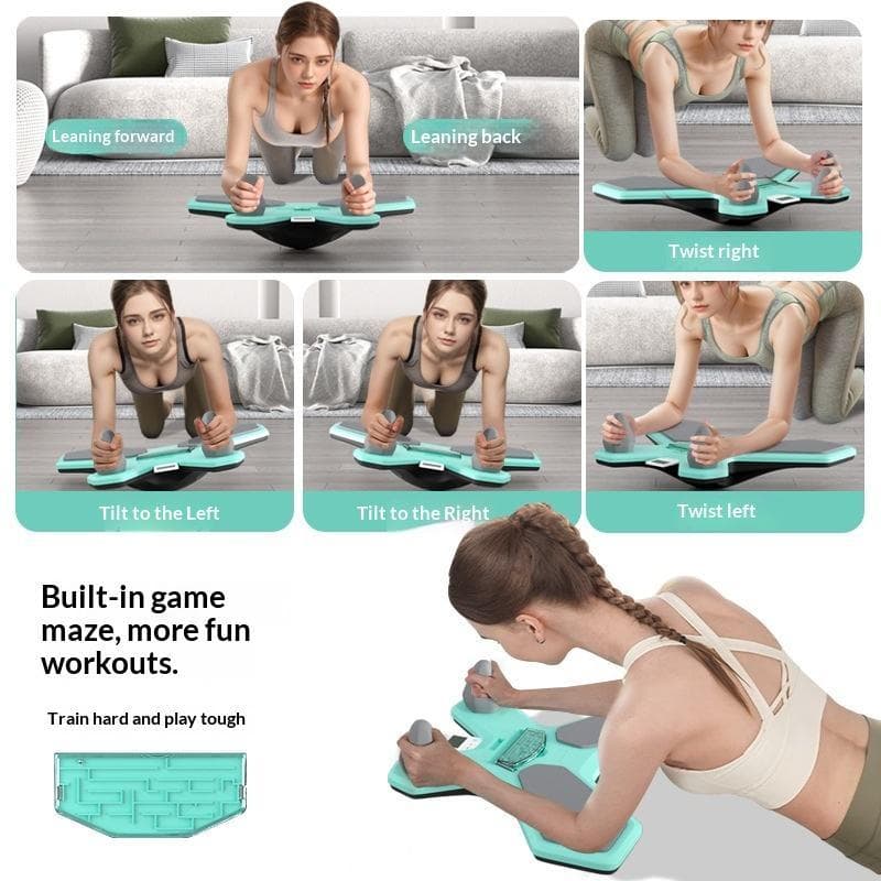 多機能トレーニングボード 体幹/腹筋/バランス対応｜プッシュアップ＆アブローラー