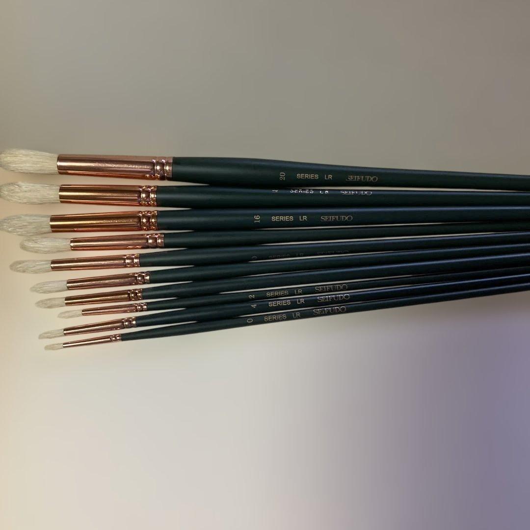 絵画用　ブラシ　筆　10本セット　油絵　アクリル　水彩