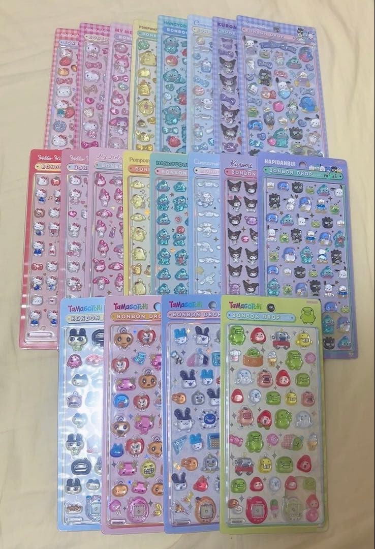 完全正規品 サンリオ たまごっち ボンボンドロップシール 20枚セットまとめ売り