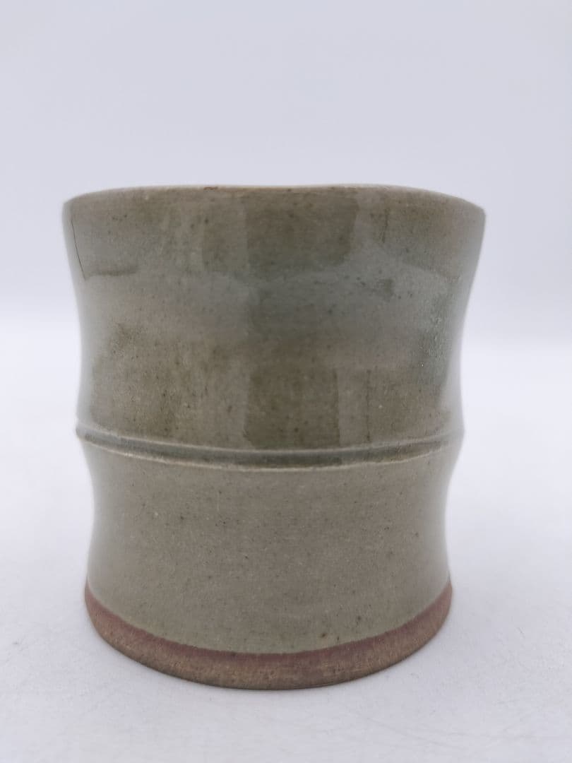 c803【新品・未使用】蓋置 虫明焼 竹 黒井一楽 木箱 茶道具