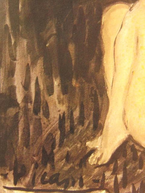 PICASSO【横たわる裸婦】、高級画集画、状態良好、新品高級額装付