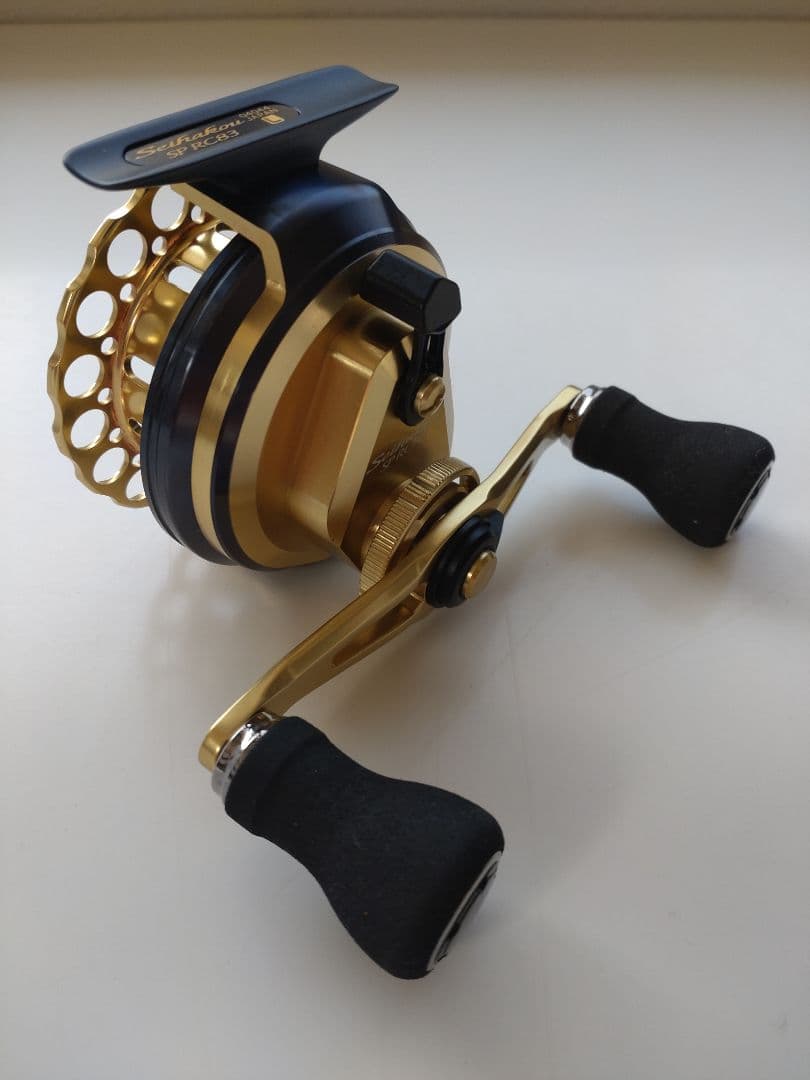 筏カセ SHIMANO セイハコウSPRC83 レフトハンドル ゴールド