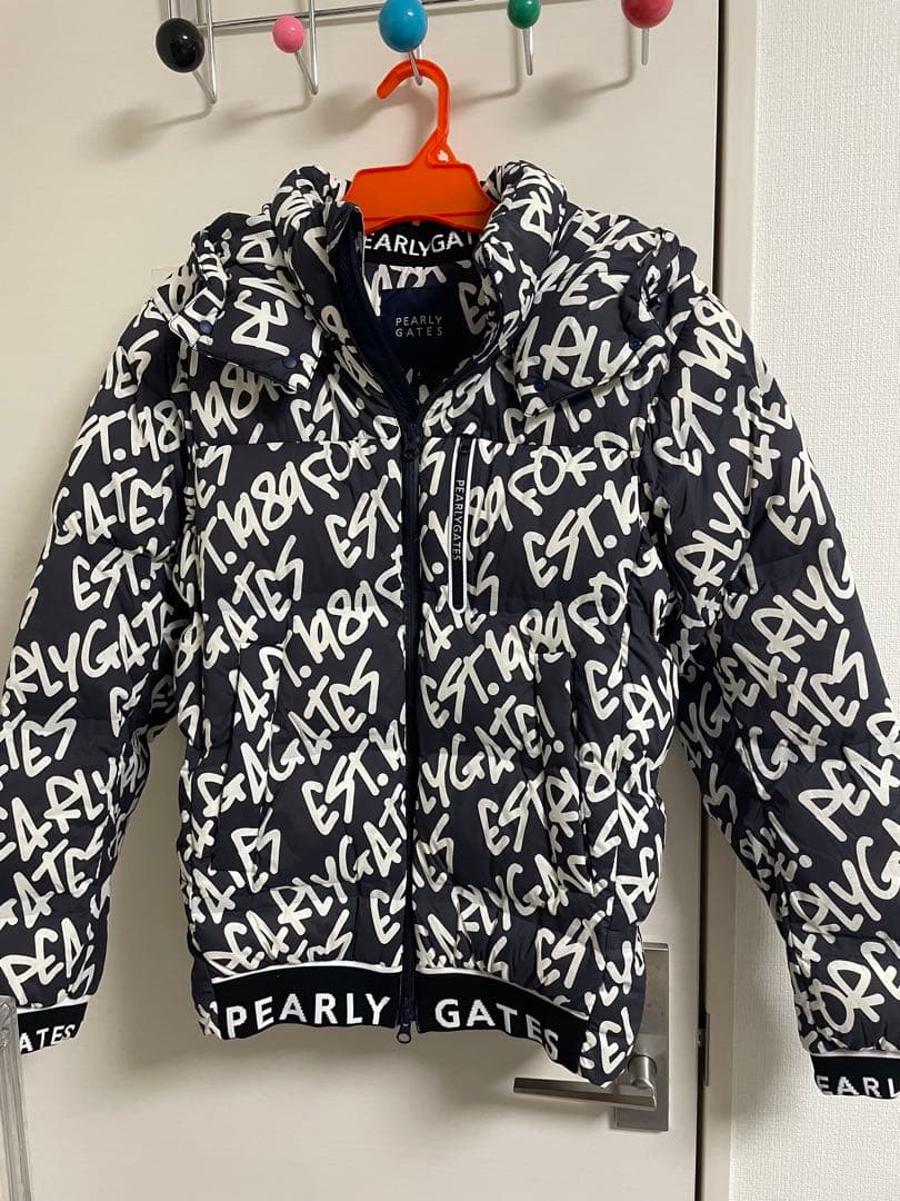 未使用品　PEARLY GATES ロゴプリントジャケット　4サイズL ネイビー