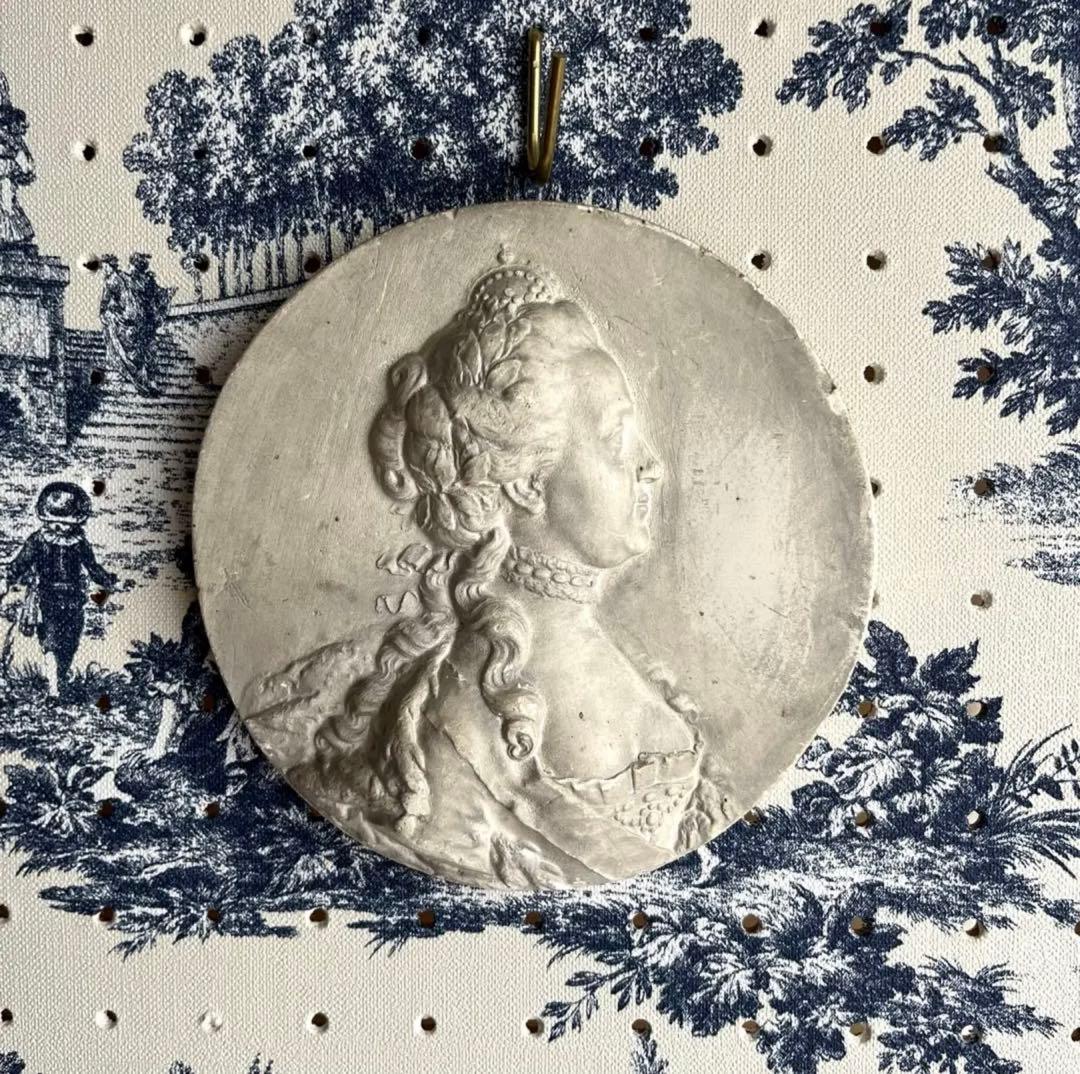 フランスアンティーク ♧ 石膏製メダイヨン14.5cm ♧ Jバプティスト・ニニ
