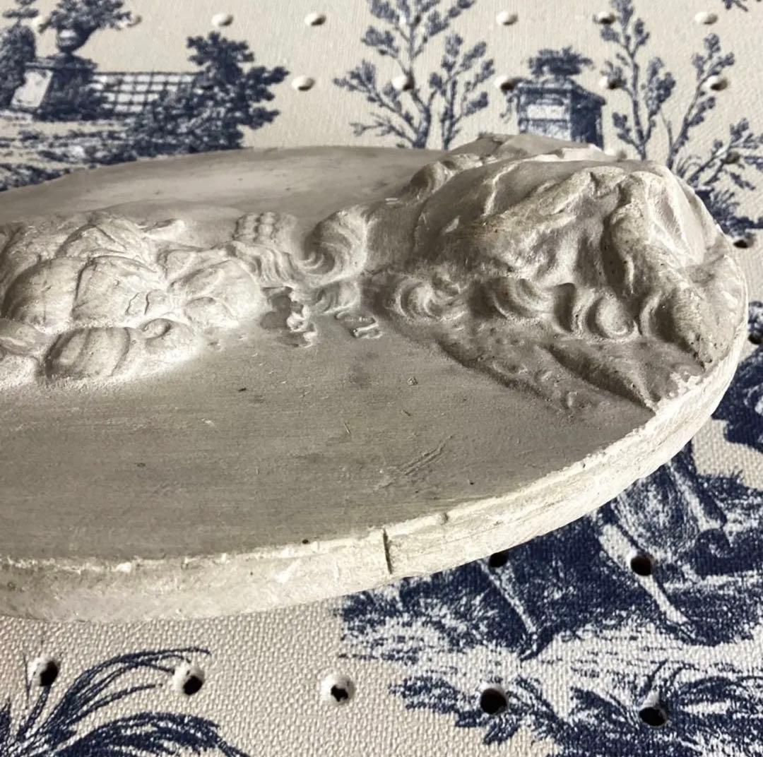 フランスアンティーク ♧ 石膏製メダイヨン14.5cm ♧ Jバプティスト・ニニ