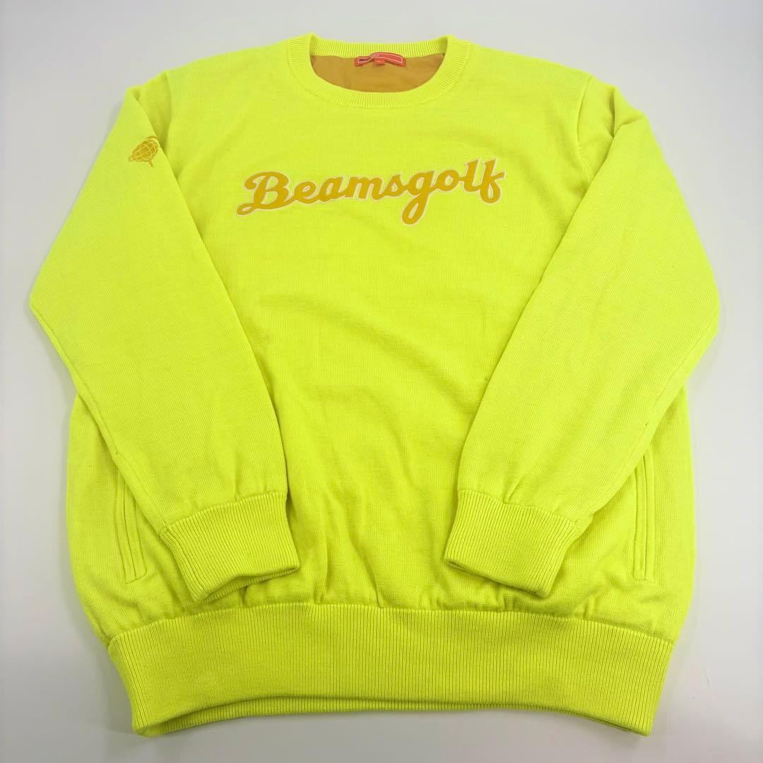 美品　BEAMS GOLF ニットジャケット XL ネオンカラー 735 防寒