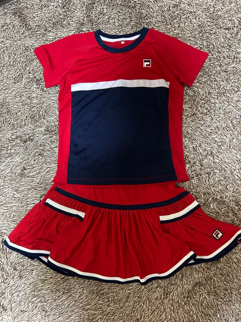 FILA テニスウェアセット 長袖シャツ Tシャツ スカート