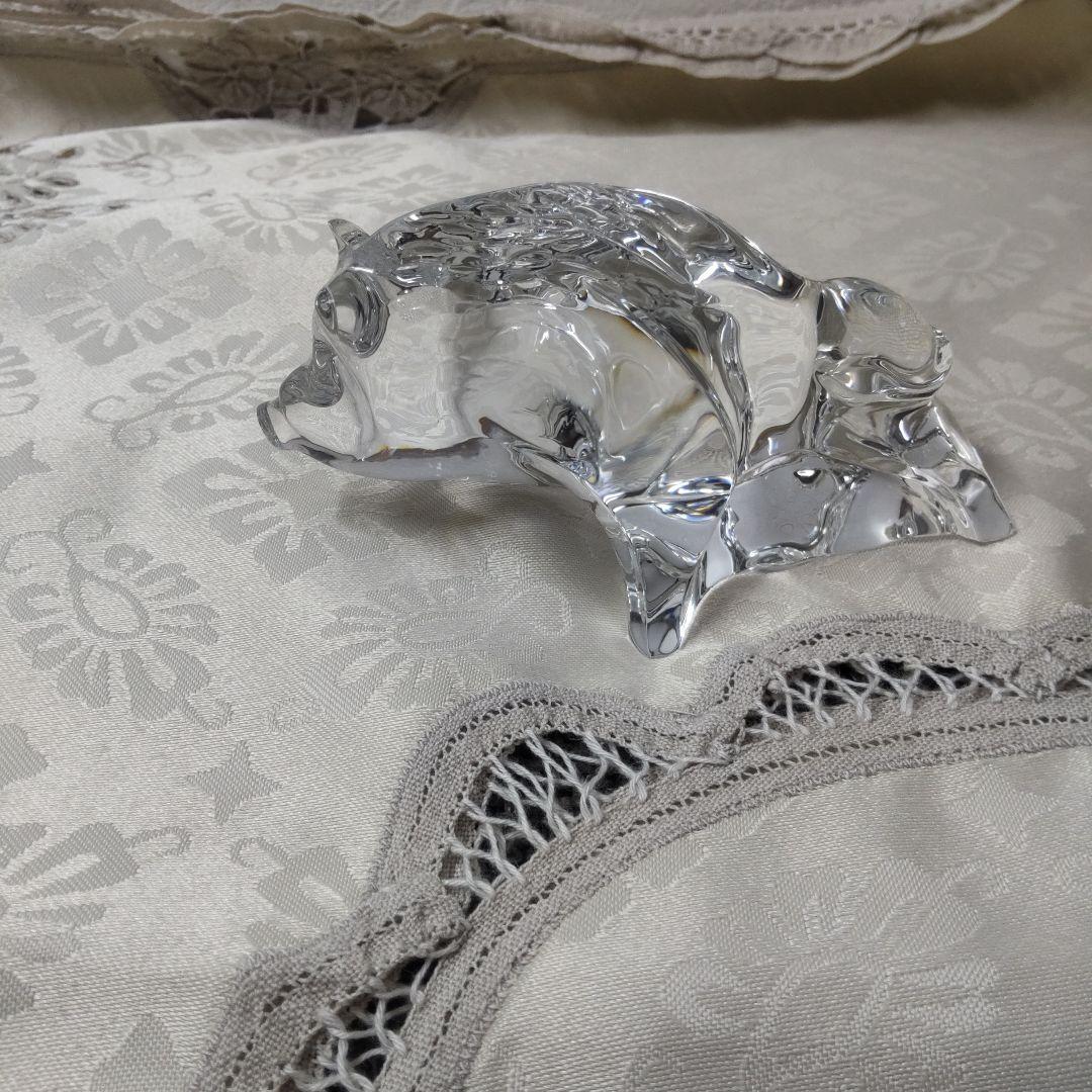 Baccarat クリスタル 猪 置物