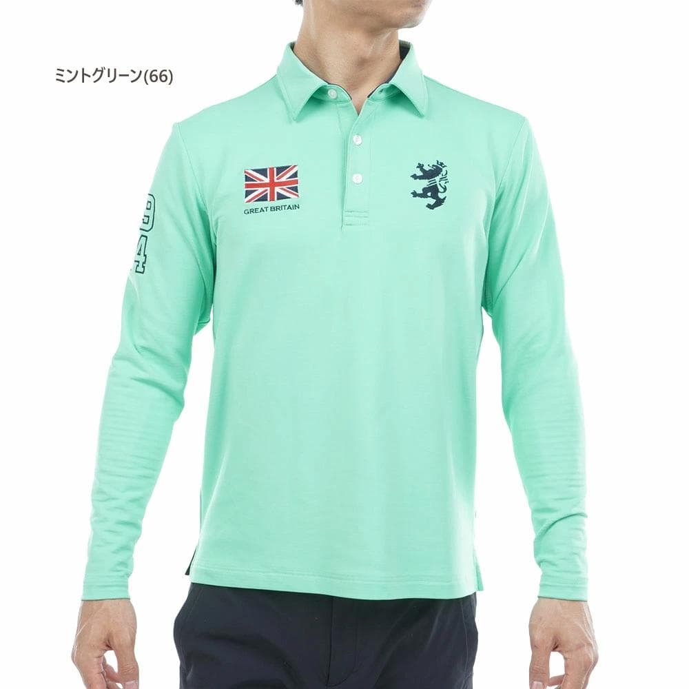 アドミラルゴルフ フラッグシャツ〔速ポカ〕【M寸】ミントグリーン adma590
