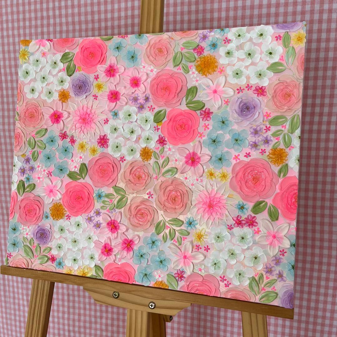 テクスチャーアート　ボタニカル フラワーアート 花図鑑 フランフラン