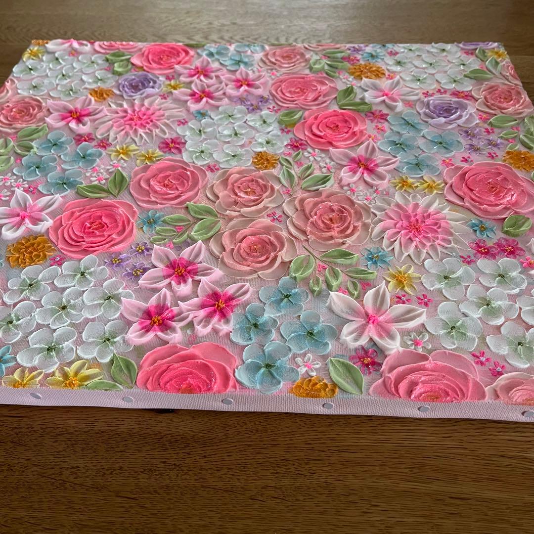 テクスチャーアート　ボタニカル フラワーアート 花図鑑 フランフラン