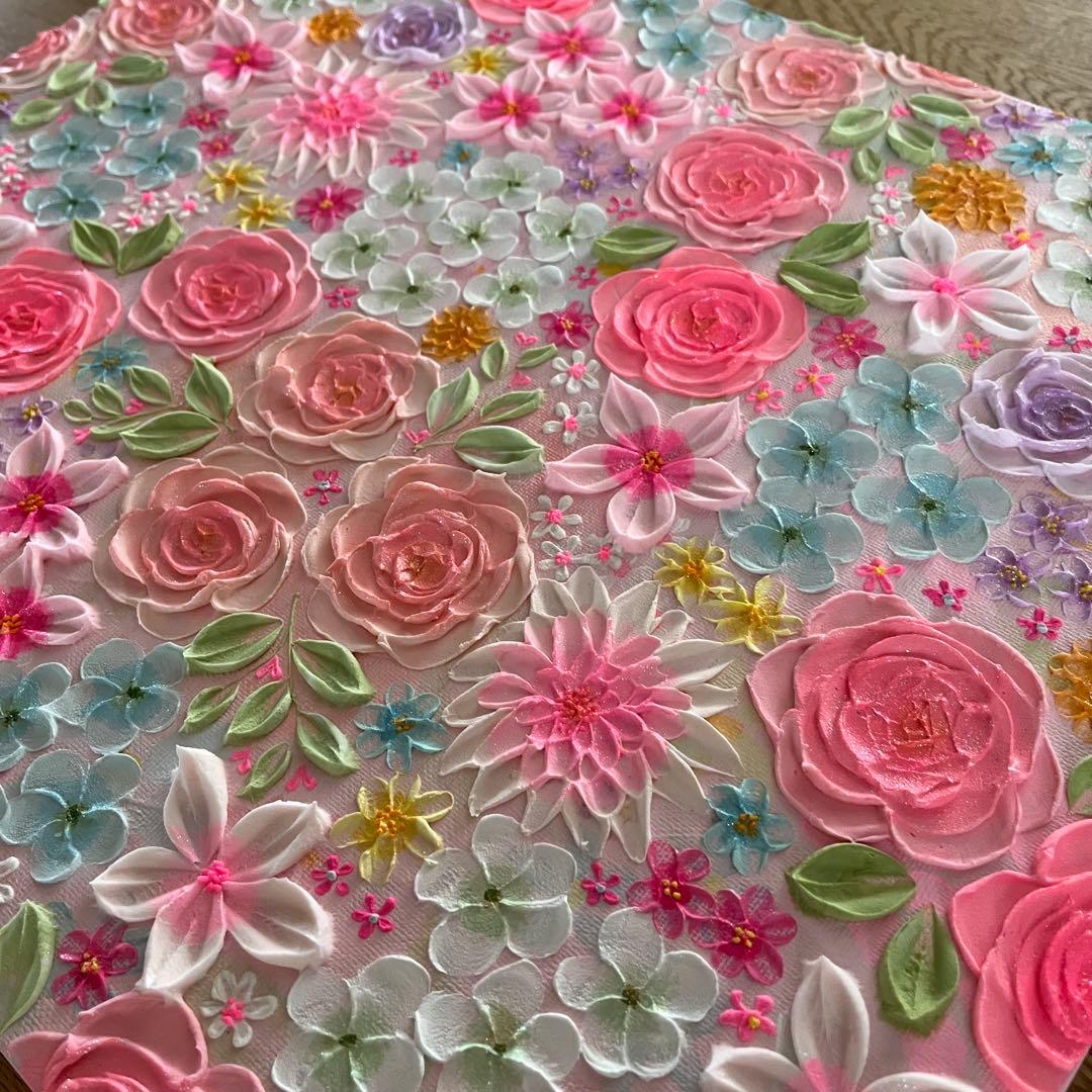 テクスチャーアート　ボタニカル フラワーアート 花図鑑 フランフラン