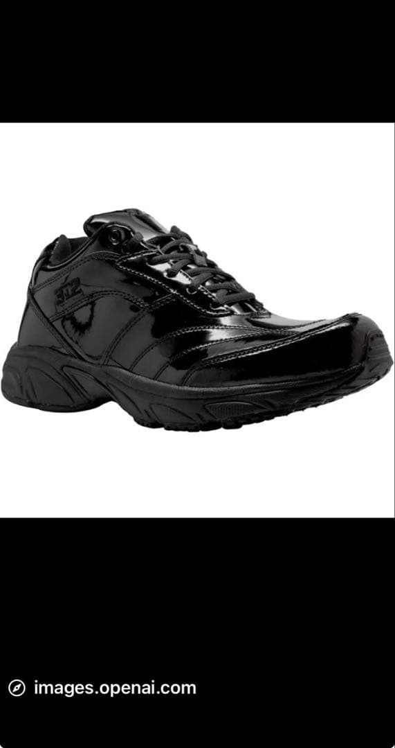 希少3N2 VX1 レフェリーシューズ 26.5cm ブラック 光沢 エナメル