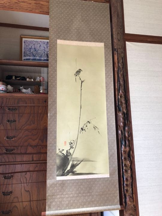 掛軸　宮本武蔵複製掛軸　枯木鳴寒鳥