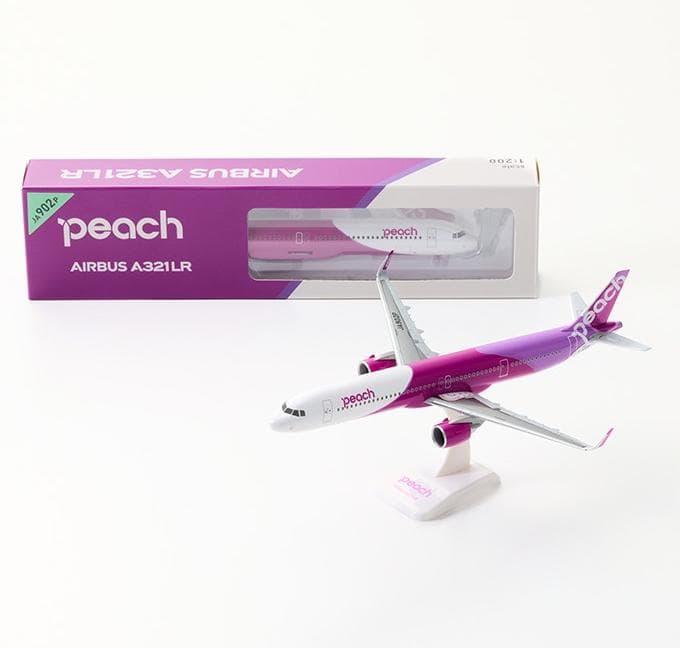 【新品】ピーチ エアバス A321LR モデルプレーン 1/200【匿名】