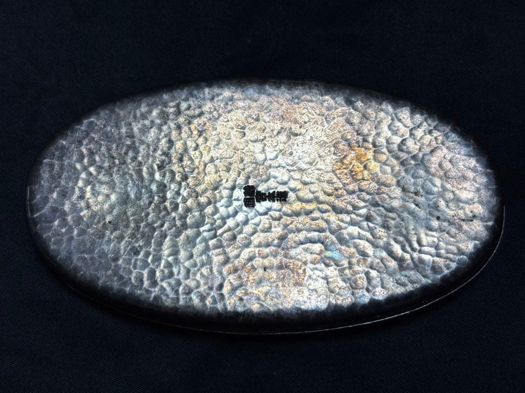 【純銀製】ボンボニエール（菓子皿）純銀刻印有。52g