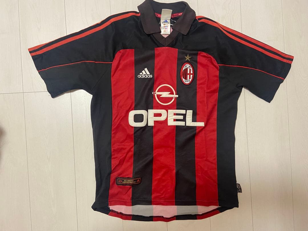 ACミランユニフォーム OPELスポンサー時代 adidas 製 黒赤ストライプ