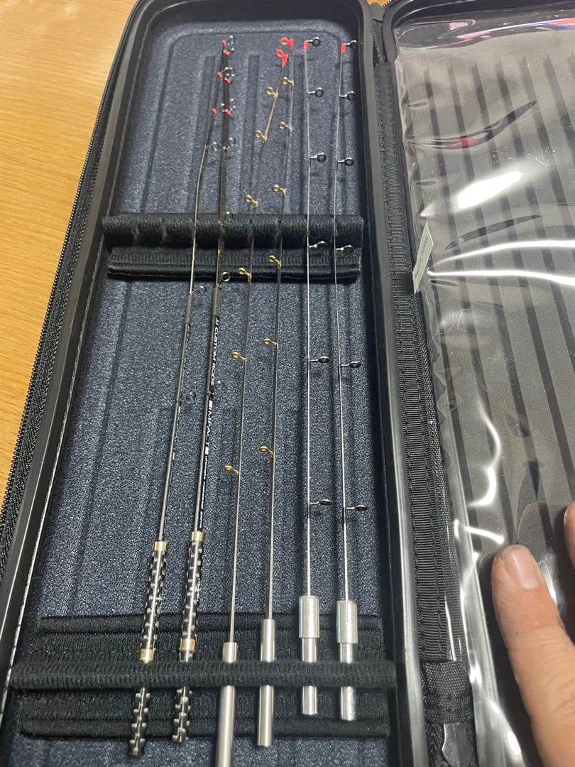 ワカサギ穂先（ケース付）JJカスタム・大木スペシャル・Ｋ-ZAN 6本セット