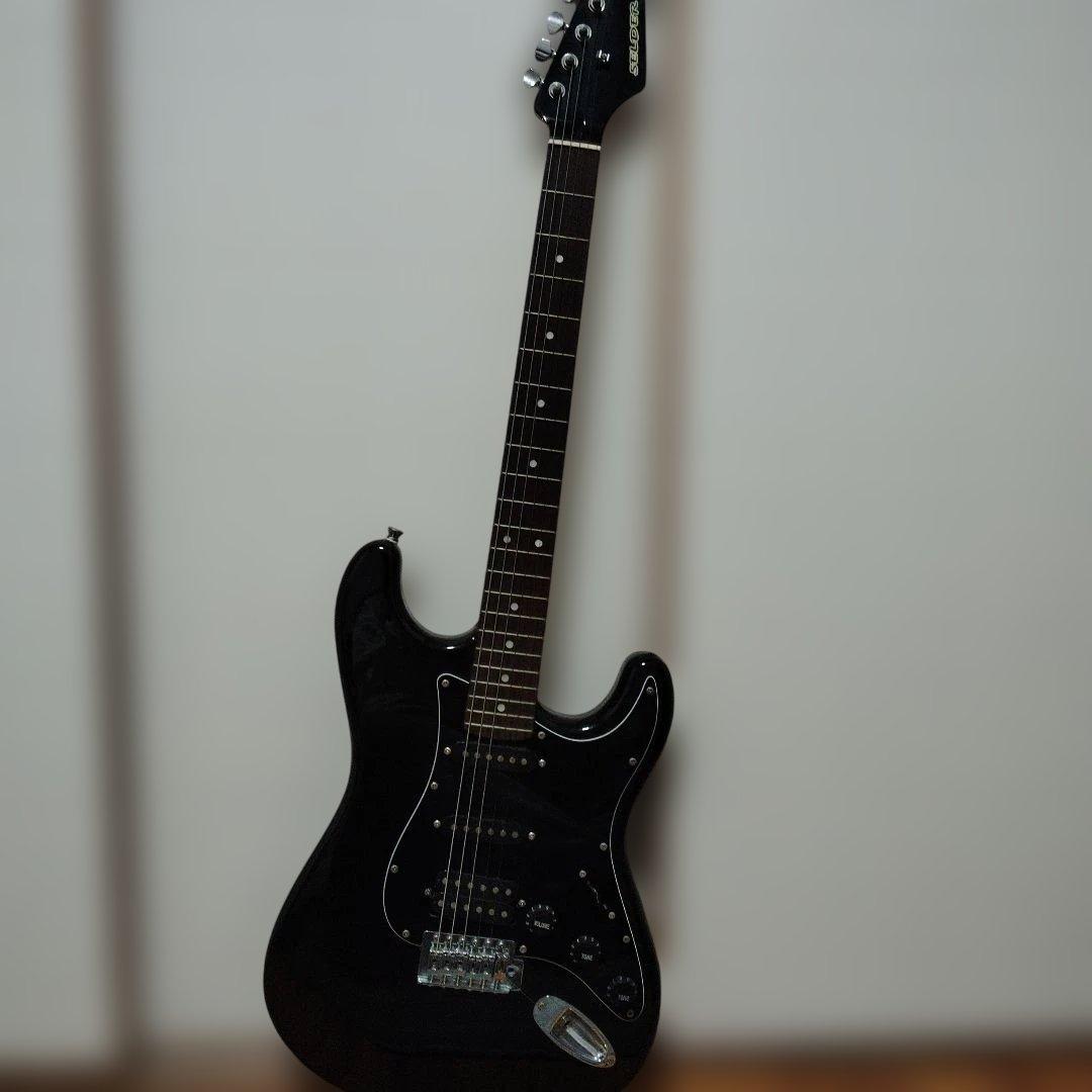 エレキギター ブラック アルダー製
