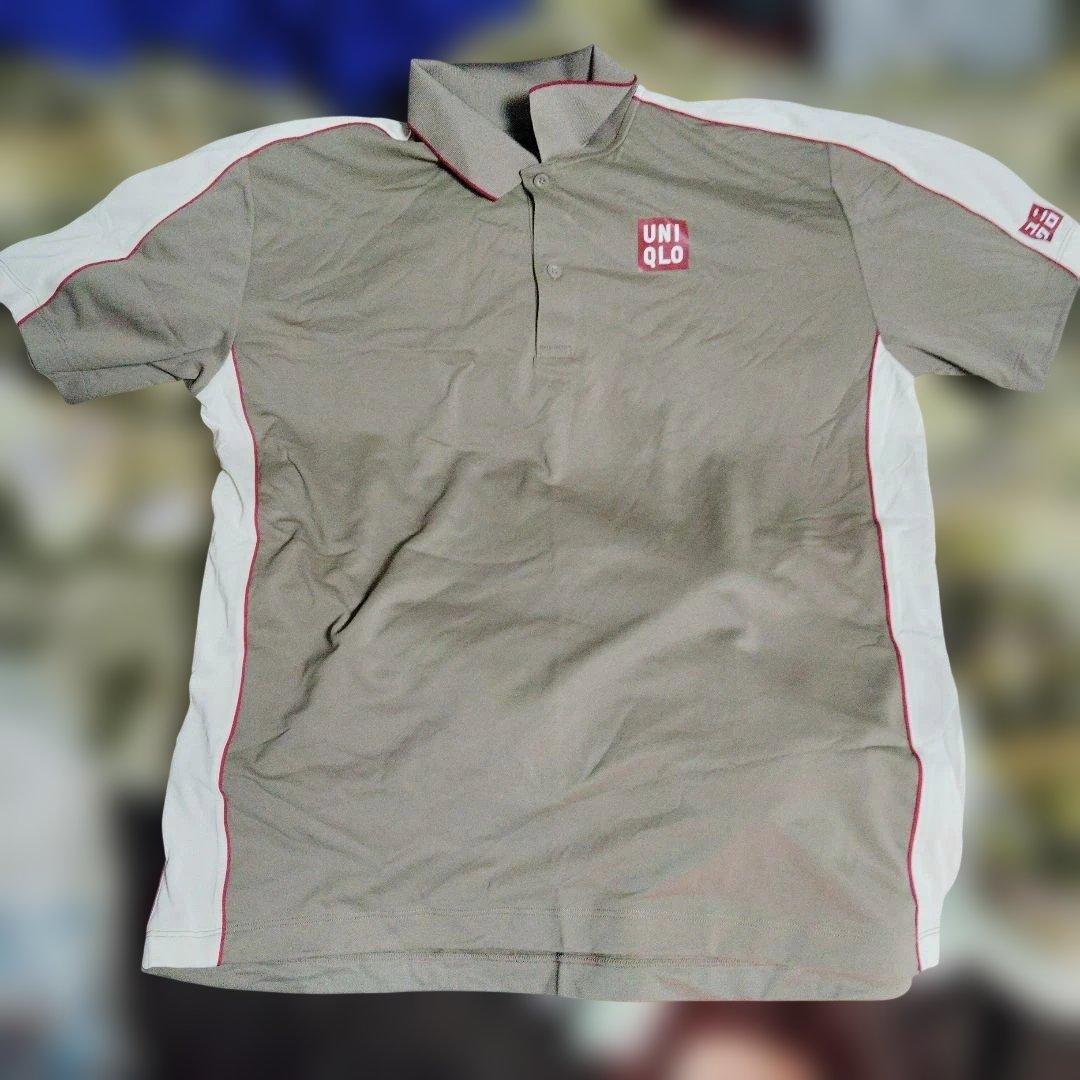 UNIQLO フェデラー着用モデルセット　ポロシャツ グレー/ホワイト