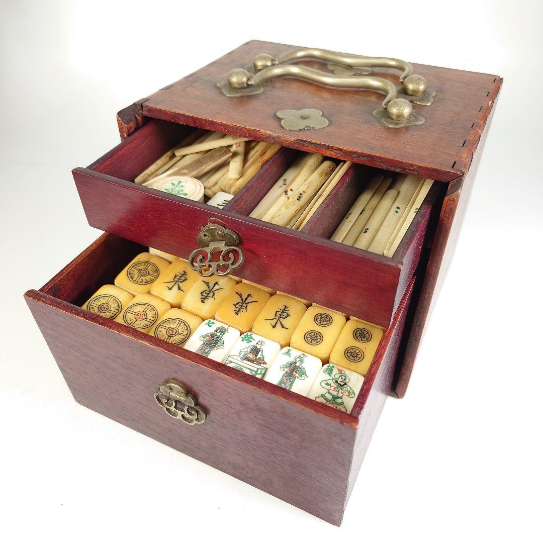 アンティーク 中国 麻雀牌 レトロ