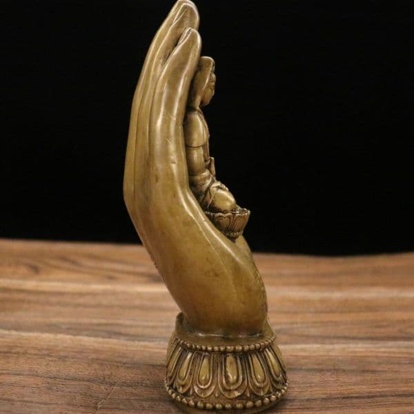 銅器 心経仏手観音 仏堂 茶台 書架 装飾品 工芸品 置物