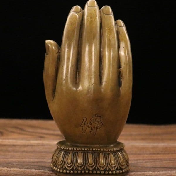 銅器 心経仏手観音 仏堂 茶台 書架 装飾品 工芸品 置物