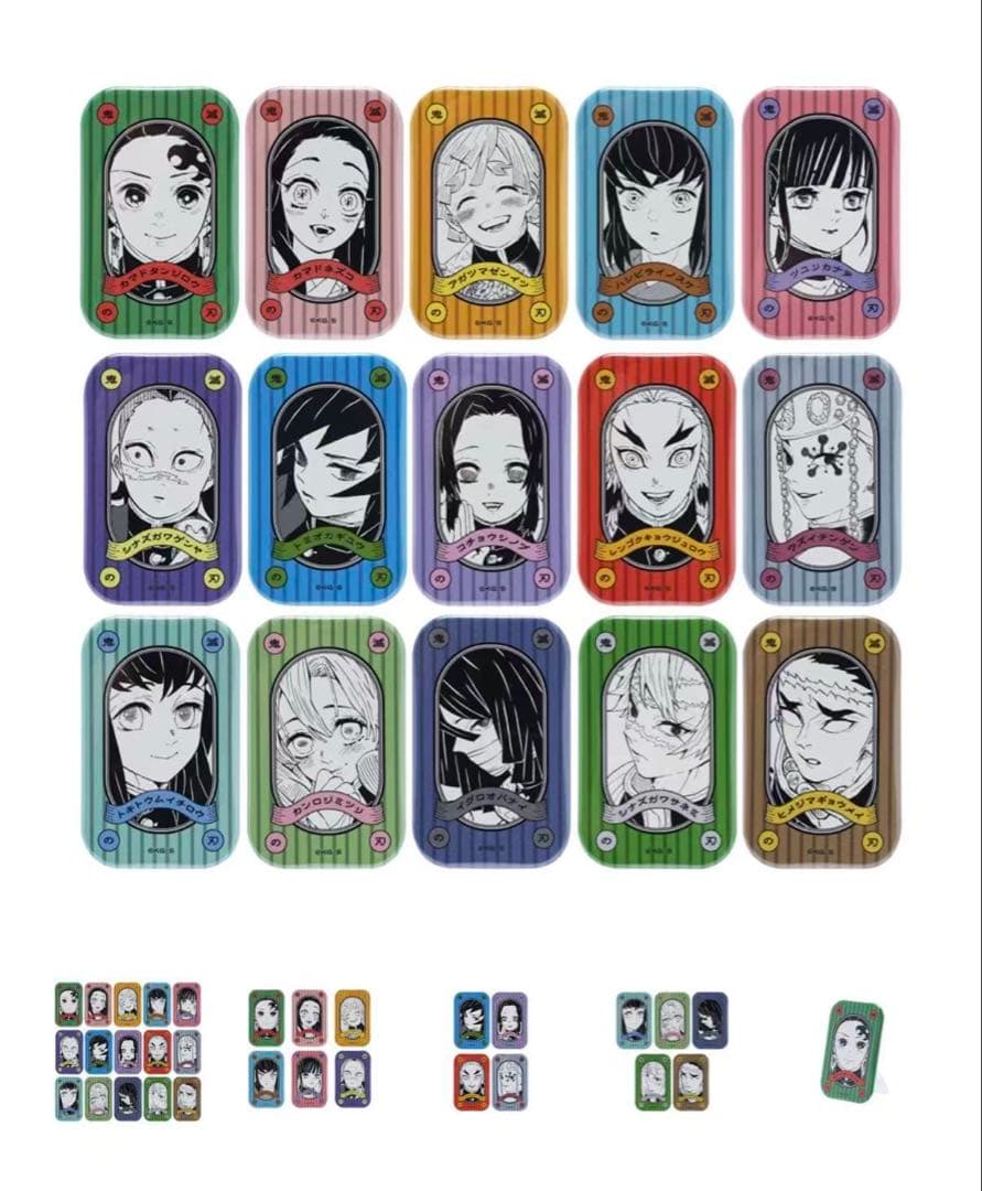 『鬼滅の刃』スクエア缶バッジコレクション（スタンド付き）　第1弾　全種セット