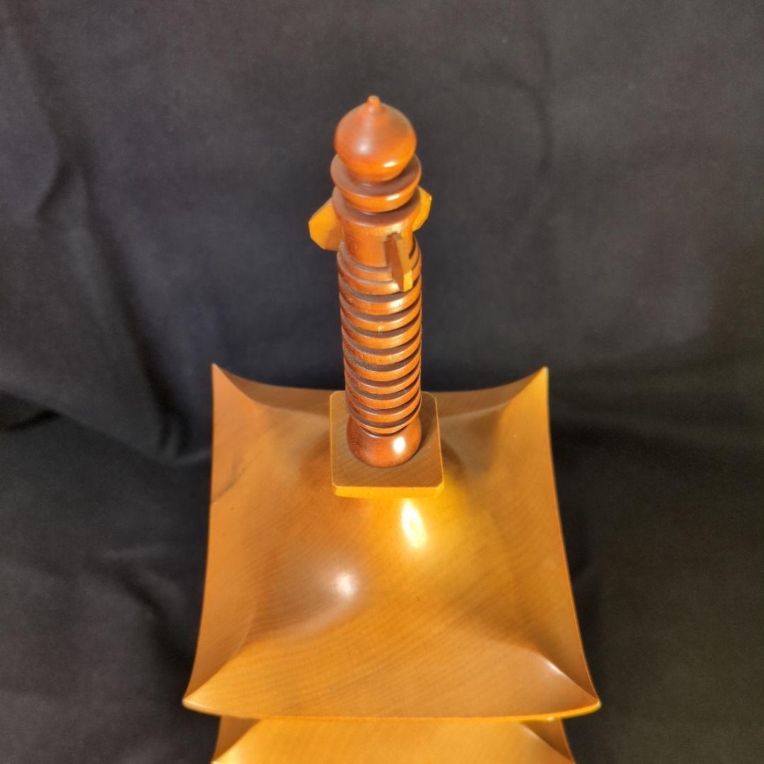 木製 五重塔 宮島細工 高さ約60cm