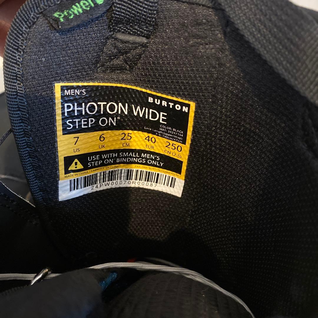 【25cm】 BURTON PHOTON WIDE STEPON バイン付き
