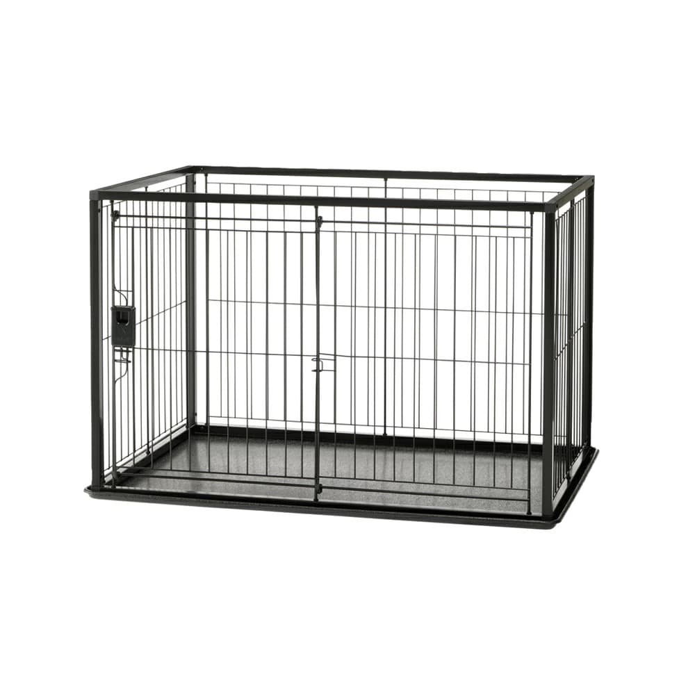 新品リッチェル　インテリアサークル　ケージ 90x60x65 cm ブラック犬用