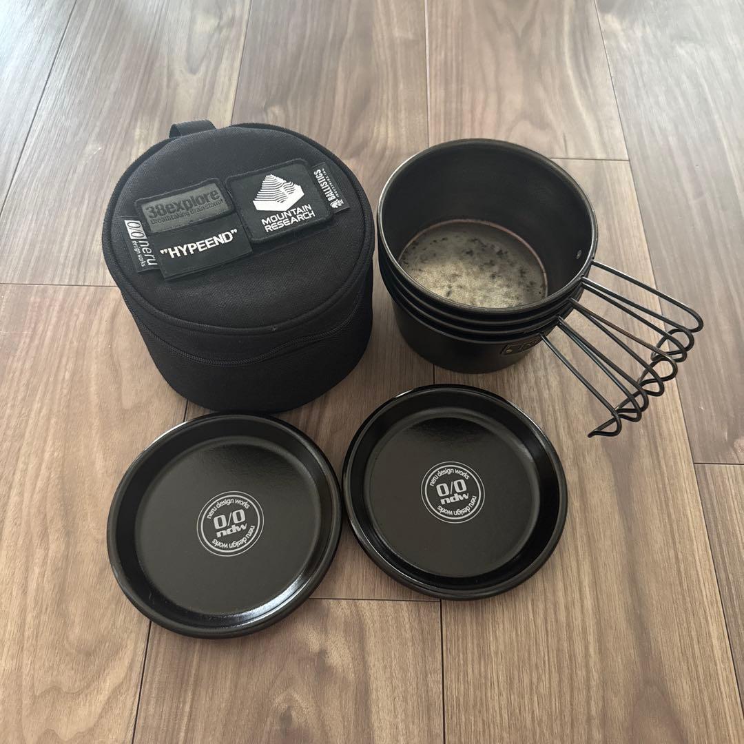 INOUT アウトドア シェラカップ 4個セット ブラック ケース kozara