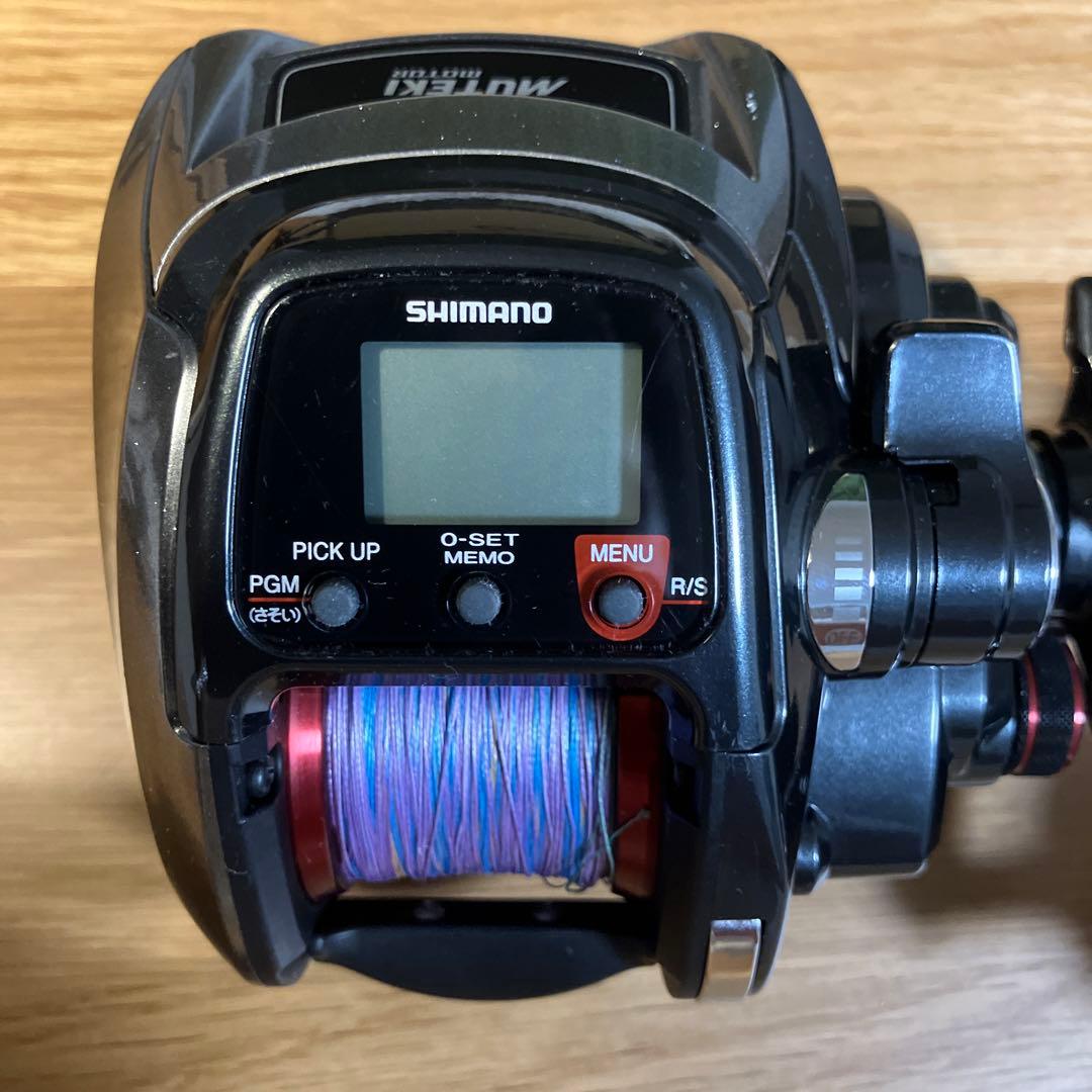 中古　SHIMANO プレイズ800 電動リール、バッテリー付き
