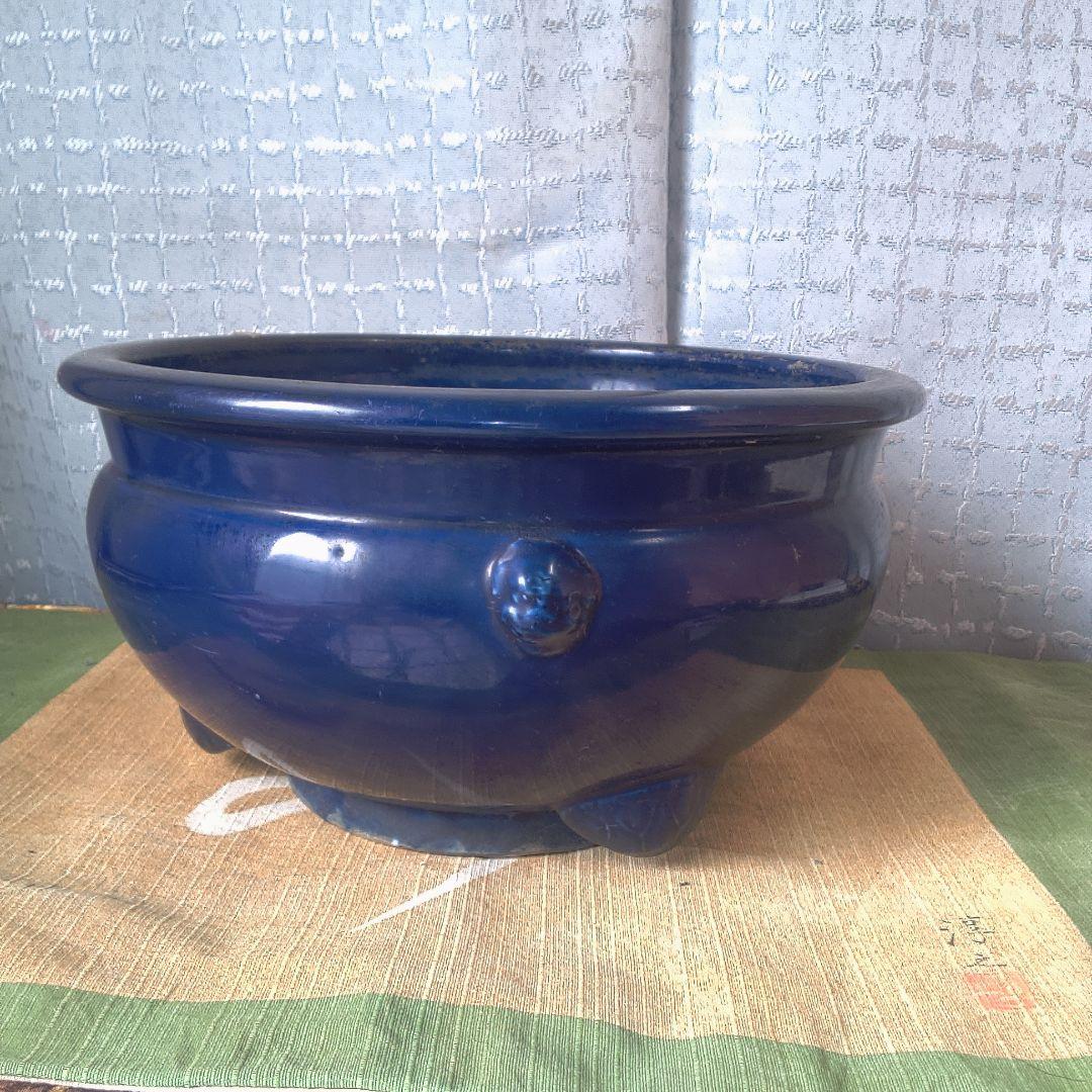 中国美術？ 香炉 中国 骨董 藍釉 青釉 瑠璃釉 伊万里？