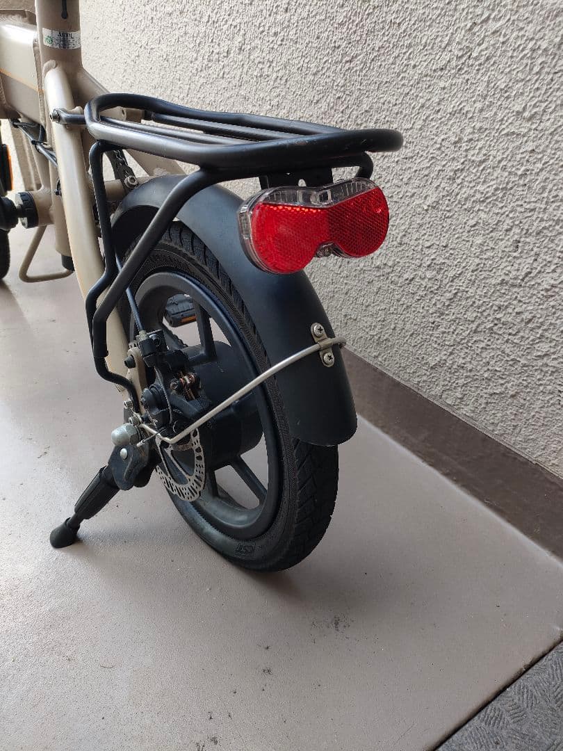 AiDDE：折畳み電動アシスト自転車_14インチ/後輪パンク/送料込/おまけ付